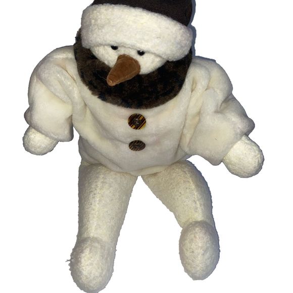 Woof and Poof Plush Fleece Christmas Snowman Musical VTG 1994 Handmade 20” - Picture 3 of 8